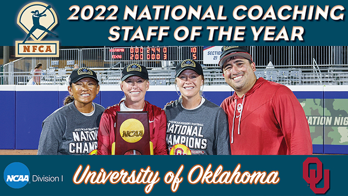 Oklahoma named 2022 NFCA Division I National Coaching Staff of the Year 