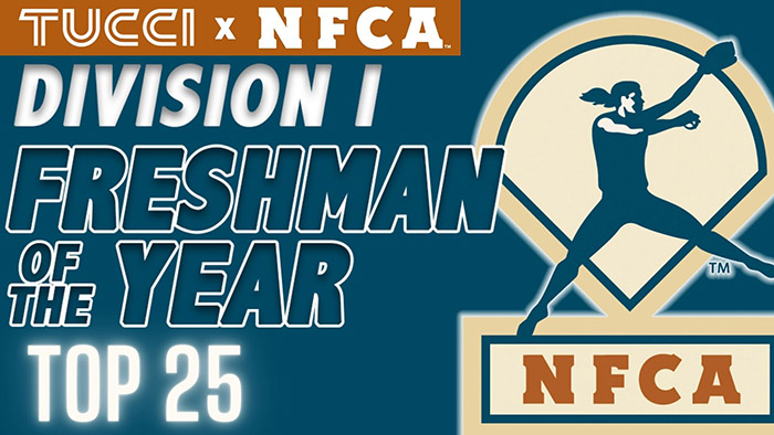 2024 TUCCI/NFCA Division I National Freshman of the Year Top 25, nfca, tucci, tucci limited, 2024 NFCA Division I National Freshman of the Year Top 25, softball awards, nfca freshman of the year
