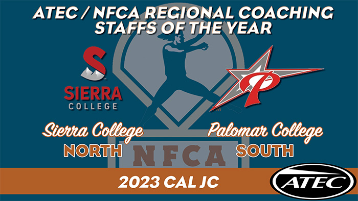 ATEC/NFCA Cal JC Regional Coaching Staffs of the Year, nfca cal jc regional coaching staff of the year, nfca regional coaching staff of the year, nfca coaching staff of the year, Palomar College, Sierra College,