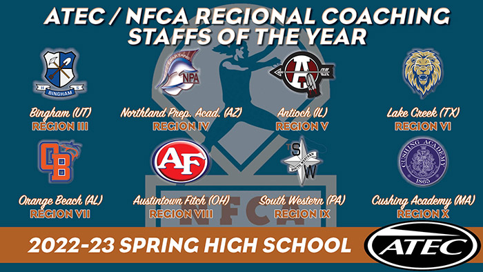 ATEC/NFCA Spring High School Regional Coaching Staff of the Year, NFCA, atec, NFCA Spring High School Regional Coaching Staff of the Year