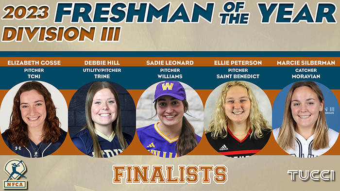 2023 TUCCI/NFCA Division III Freshman of the Year Finalists, nfca, tucci, tucci limited, 2023 NFCA Division II Freshman of the Year Finalists, ncaa dii softball, d2 softball, softball awards, nfca freshman of the year