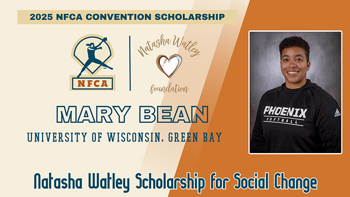 Natasha Watley Scholarship for Social Change, nfca, Natasha watley scholarship, Natasha watley, Natasha watley, foundation, sue enquist, nfca scholarships, convention scholarships, nfca convention scholarships, nfca awards, softball coaching scholarship, travel ball, travel softball, high school softball, prep softball, softball, softball scholarship, nfca convention, prep softball, mary, bean, wisconsin, green, bay, university