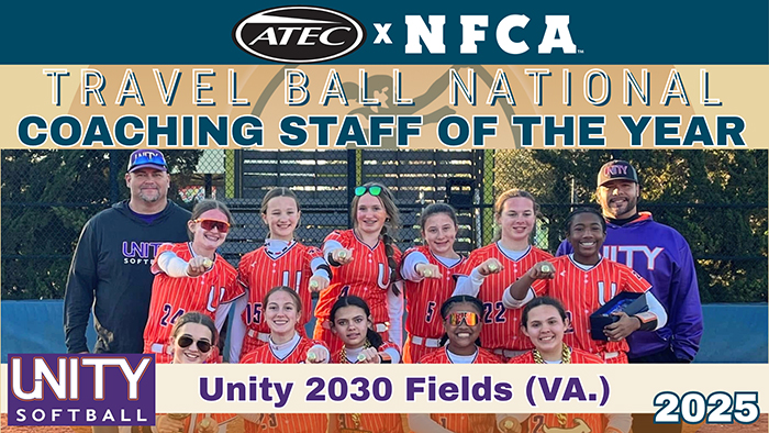Unity 2030 Fields (Va.) collects 2025 ATEC/NFCA Travel Ball National Coaching Staff of the Year honor