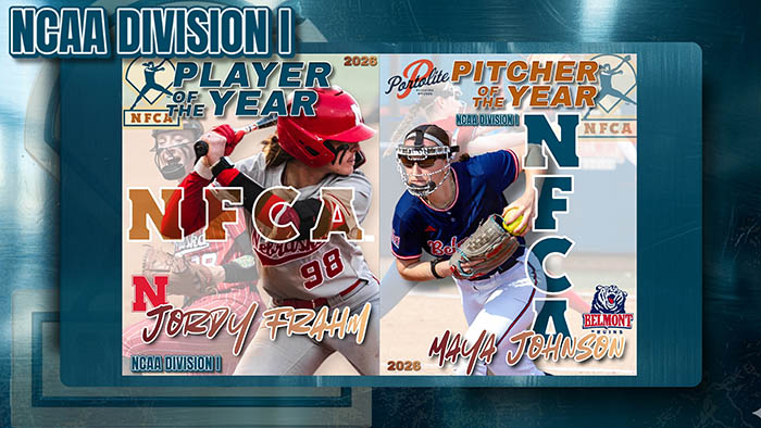 Frahm repeats as NFCA DI Player of the Year; Johnson named Portolite/NFCA Pitcher of the Year