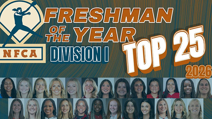 2026 NFCA Division I Freshman of the Year Top 25 revealed