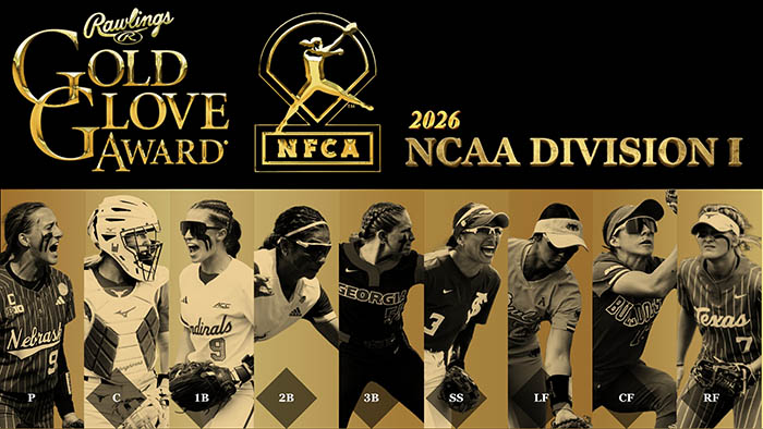 NFCA reveals 2026 NCAA DI Rawlings Gold Glove awards