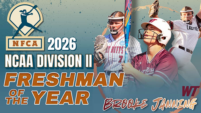 West Texas A&M’s Janning scores 2026 NFCA Division II Freshman of the Year honors