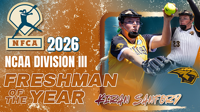 Wisconsin-Oshkosh’s Sanford voted 2026 NFCA Division III Freshman of the Year