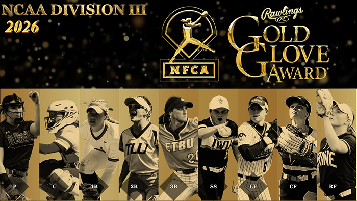 NFCA reveals 2026 NCAA DIII Rawlings Gold Glove recipients