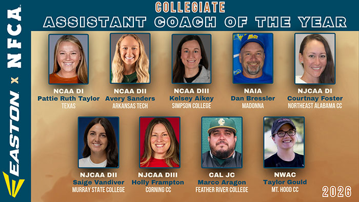 2026 Easton/NFCA Assistant Coaches of the Year revealed