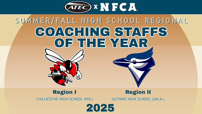 atec/nfca, atec, nfca, high school, regional, coaching, staff, year, nfca, atec, nfca high school regional coaching staff of the year, nfca regional coaching staff of the year, Chillicothe, Guthrie, high, school, 2025, missouri, oklahoma