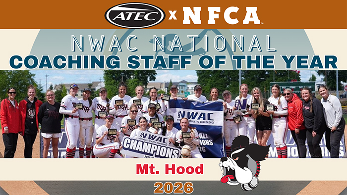 ATEC/NFCA nwac national coaching staff of the year, nwac, nfca, ATEC, nwac national coaching staff of the year, ATEC NWAC national coaching staff of the year, nfca nwac national coaching staff of the year, nfca national coaching staff of the year, nwac softball, community college softball, college softball, softball, nfca awards, softball awards, softball coach awards, softball coach staff awards, collegiate softball, 2025, mt, hood, saints,