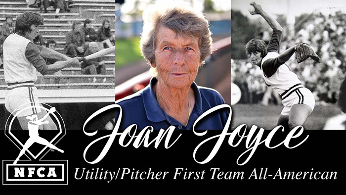 Joan Joyce, nfca, Joan Joyce utility/pitcher first team all-american, nfca all-american