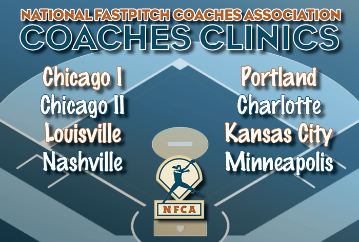 2019-20 NFCA Coaches Clinic Locations NFCA, NFCA Coaches Clinics, NFCA softball clinics, softball clinics, NFCA Chicago I, NFCA Chicago II, NFCA Chicago, Chicago, NFCA Louisville, NFCA Portland, NFCA Charlotte, NFCA Nashville, NFCA Kansas City, NFCA Minneapolis, National Fastpitch Coaches Association