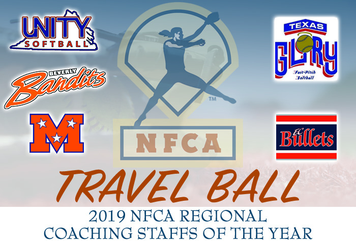 nfca, travel ball, regional coaching staff of the year, Virginia Unity, EC Bullets California, Tennessee Mojo 2021, Beverly Bandits, Texas Glory 2024