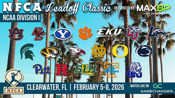 Teams and schedule revealed for 2026 NFCA Division I Leadoff Classic