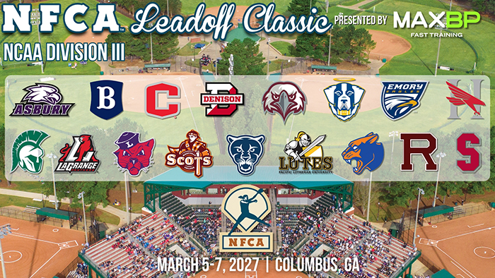 National titlist Redlands tops 2027 NFCA Division III Leadoff field
