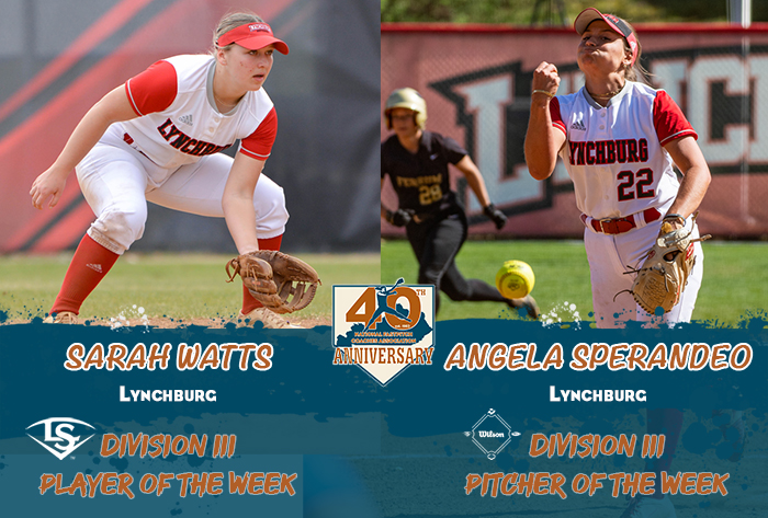 nfca player of the week, nfca pitcher of the week, nfca, Louisville slugger/nfca player of the week, wilson/nfca pitcher of the week, NFCA d3 player of the week, nfca d3 pitcher of the week, wilson sporting goods, Louisville slugger,