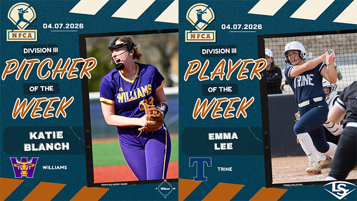 Blanch, Lee garner Wilson, Louisville Slugger Division III weekly honors