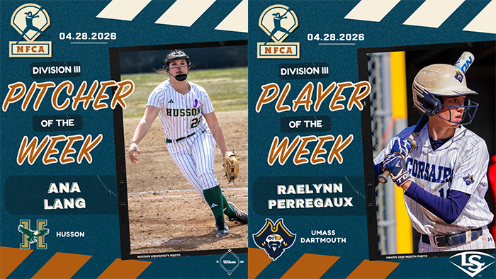 Lang, Perregaux garner Wilson, Louisville Slugger Division III weekly honors