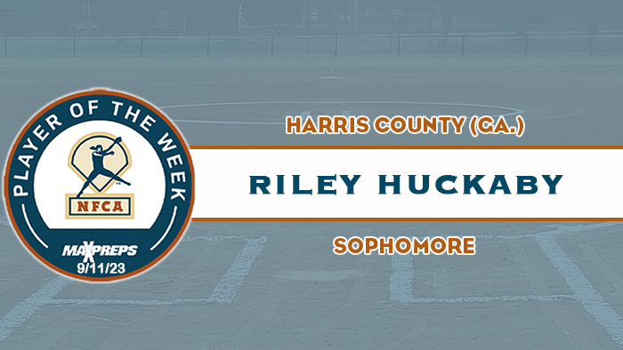 MaxPreps/NFCA High School Player of the Week, nfca, maxpreps, Riley Huckaby, Harris County High School