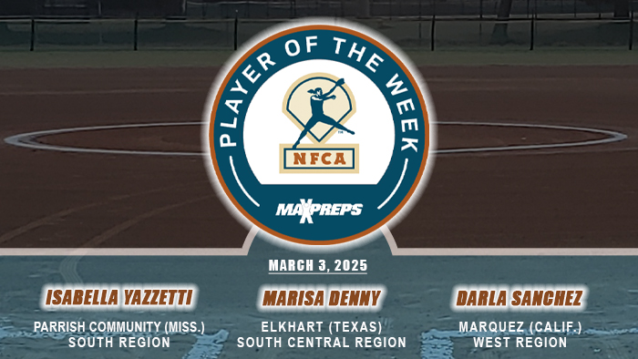 MaxPreps/NFCA High School Player of the Week, nfca, maxpreps, 2025, Player of the Week, nfca, maxpreps, Yazzetti, Denny, Sanchez