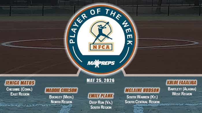 Matos, Chilson, Plank, Hudson and Faaaliga score latest MaxPreps/NFCA Spring Player of Week accolades