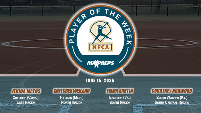 Pitchers sweep final MaxPreps/NFCA Spring Player of Week selections of 2026 season