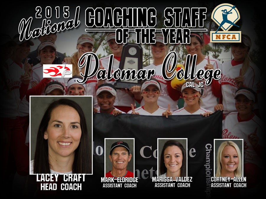 Palomar College - 2015 NFCA Cal JC National Coaching Staff of the Year