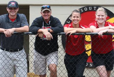 (L-R) Jordon Yost, Thomas Macera, Stephanie Carlson & Lindsay Campana. Courtesy of VSU Sports Information.